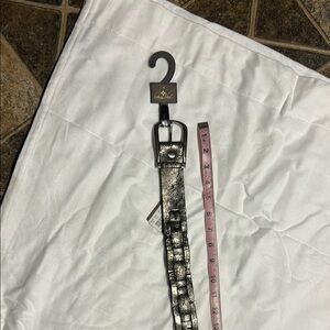Bronze/Silver Decorative Belt by Patricia Nash! NWT Medium